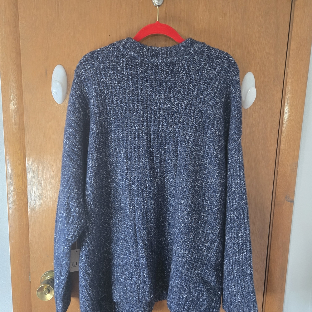 Blue V-Neck Sweater - Picture 4 of 8
